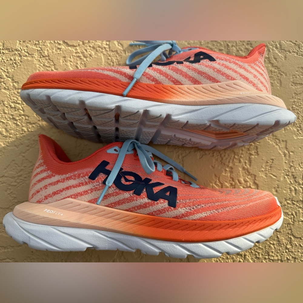 Hoka One One Mach 5 Camellia Peach Parfait Running Shoes Women’s Size 8 in VGC - Picture 9 of 16